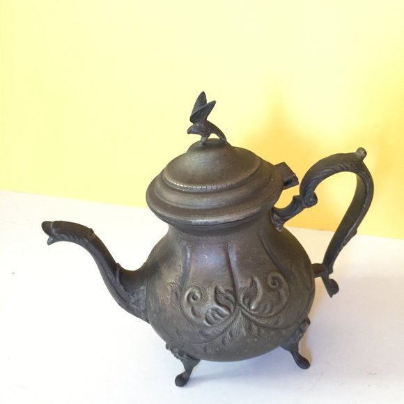 Vintage Antique Collectible Metal tea Pot Middle East HandMade Engraved - Picture 8 of 16
